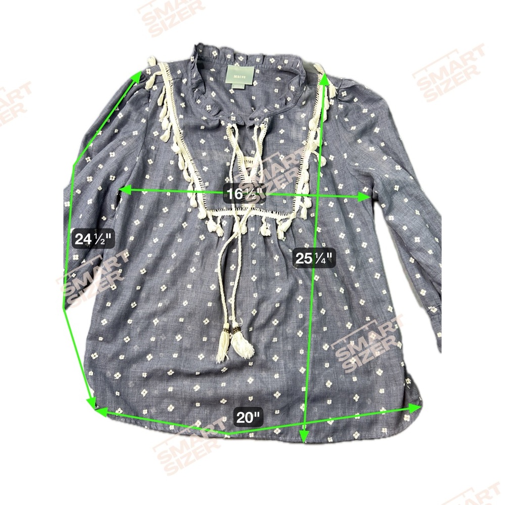 Maeve Embroidered Tassel Peasant Blouse – Size Medium - Picture 8 of 10